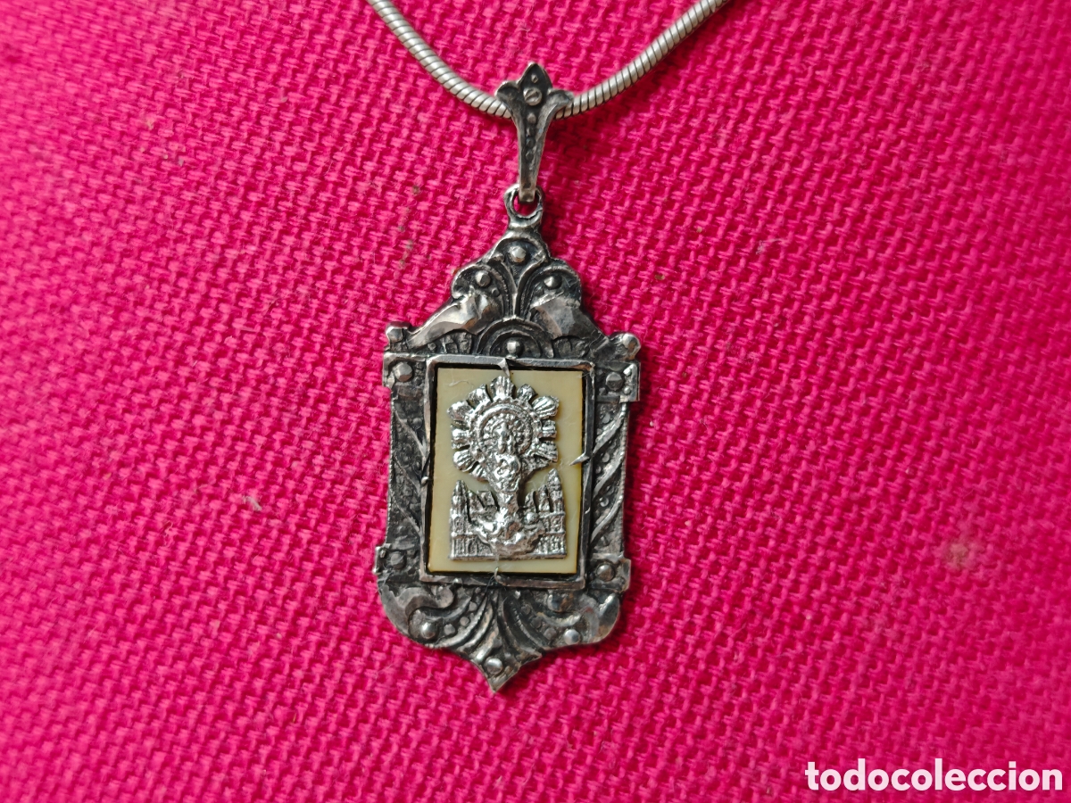 Joyeria: Medalla y cadena plata de ley virgen del pilar - Foto 7