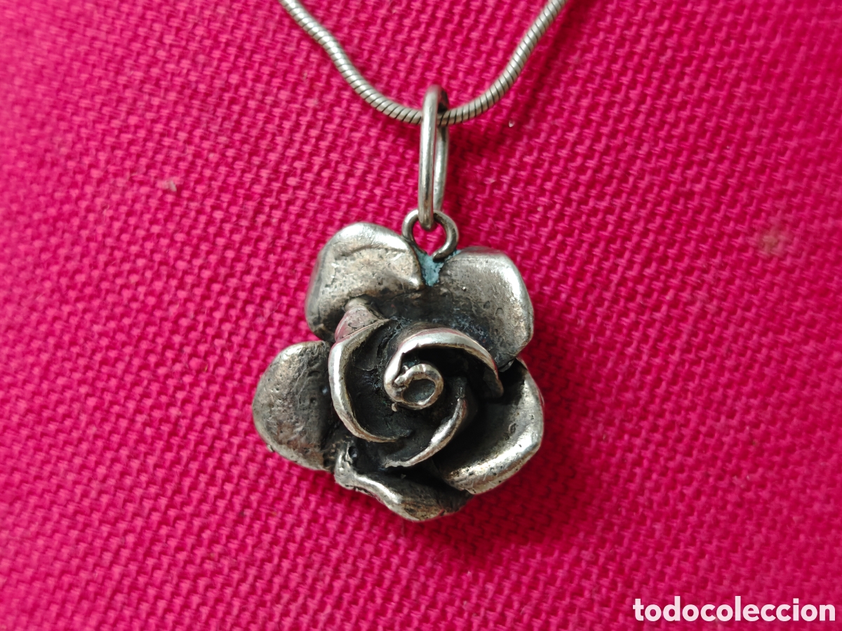 Joyeria: Cadena y colgante plata de ley rosa - Foto 2