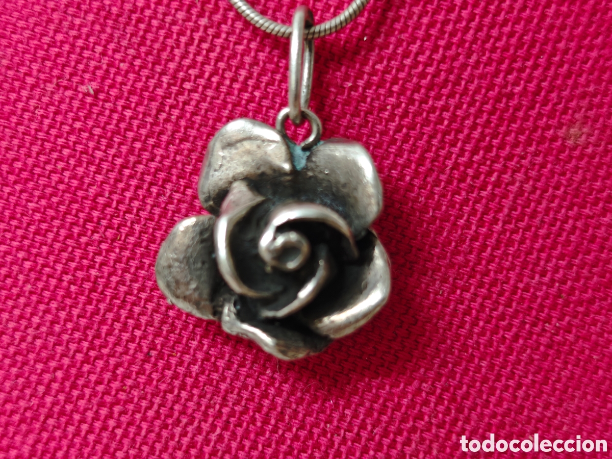 Joyeria: Cadena y colgante plata de ley rosa - Foto 3