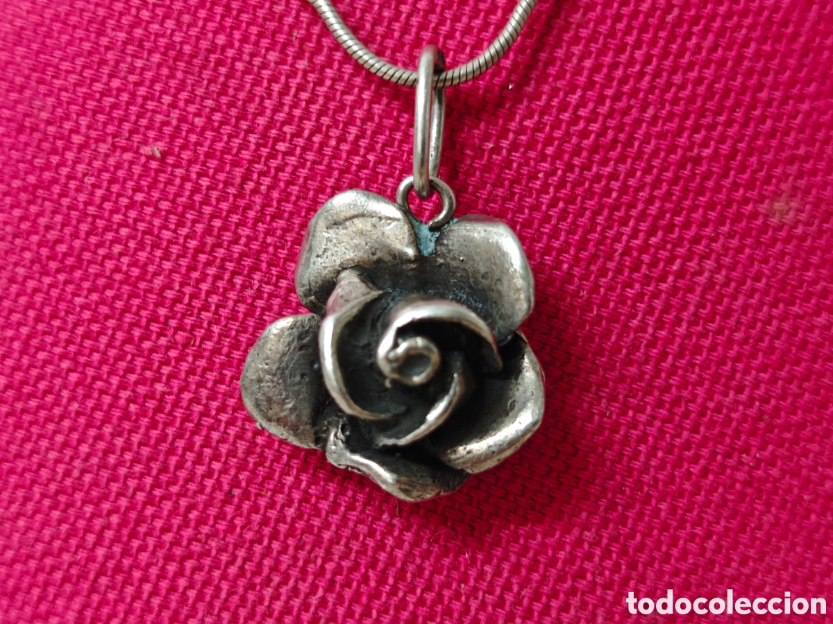 Joyeria: Cadena y colgante plata de ley rosa - Foto 1