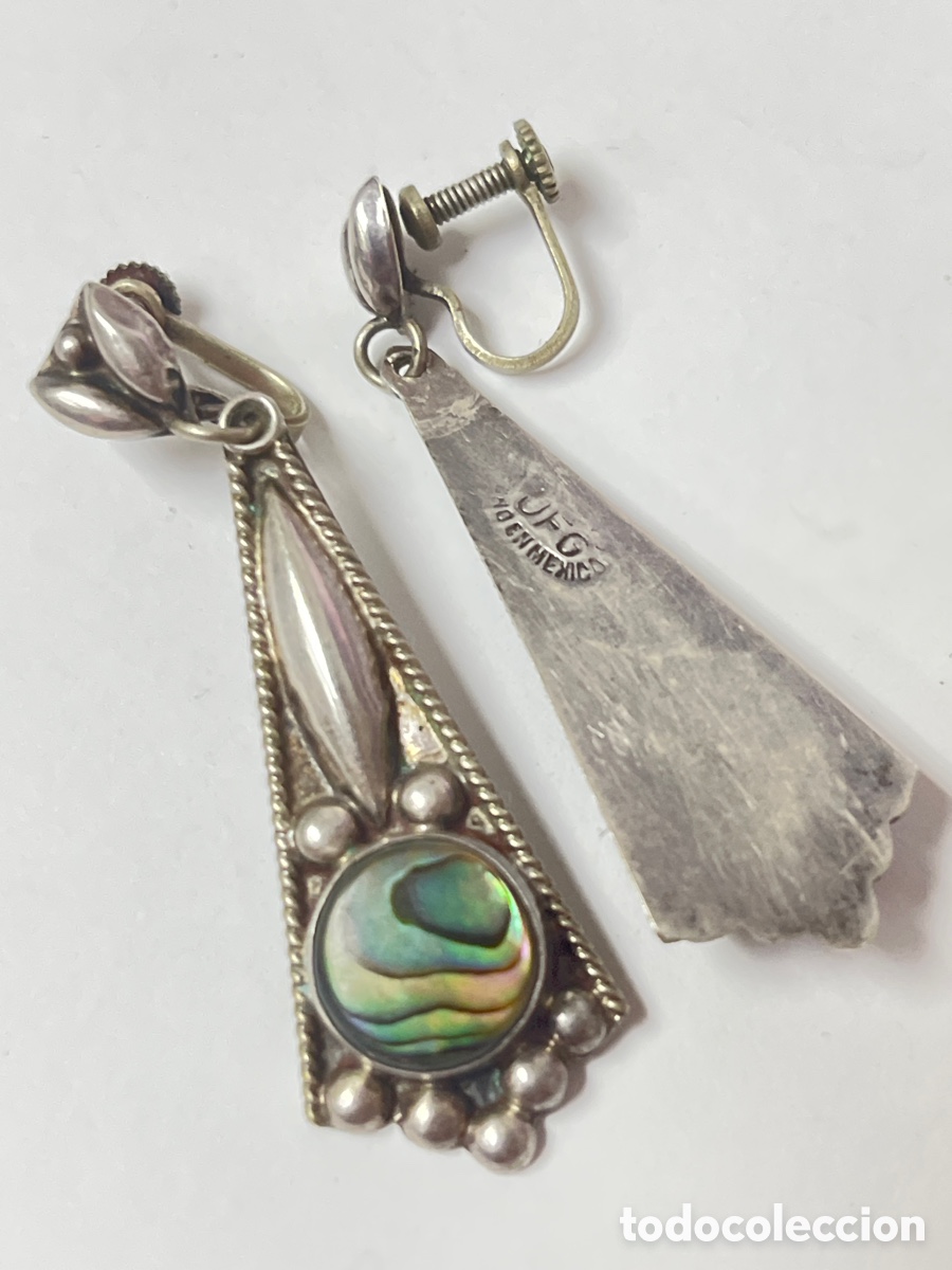 Joyeria: Pendientes de plata y n&aacute;car P302 - Foto 3