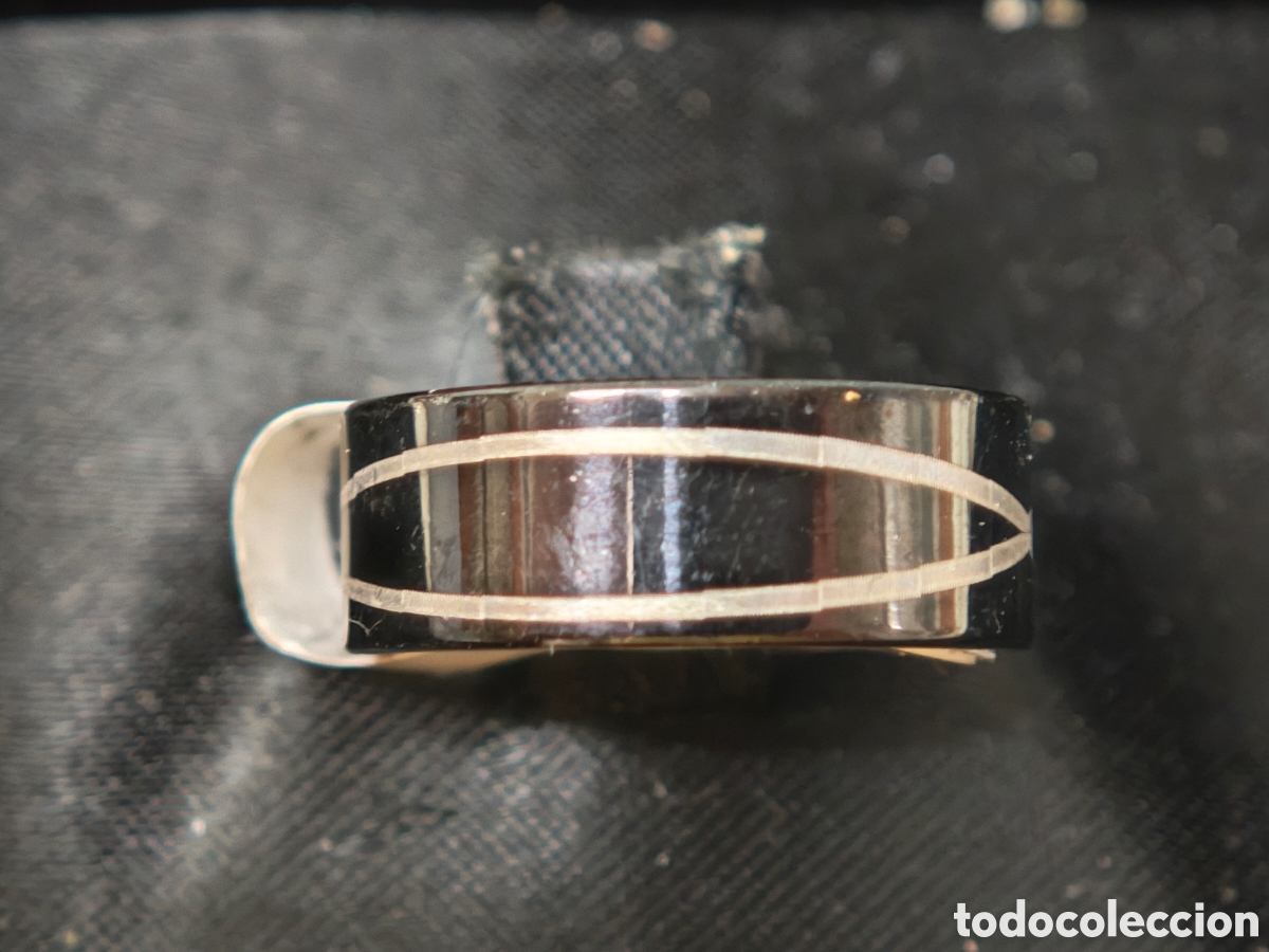 Joyeria: Bonito anillo de acero y esmalte nuevo - Foto 2