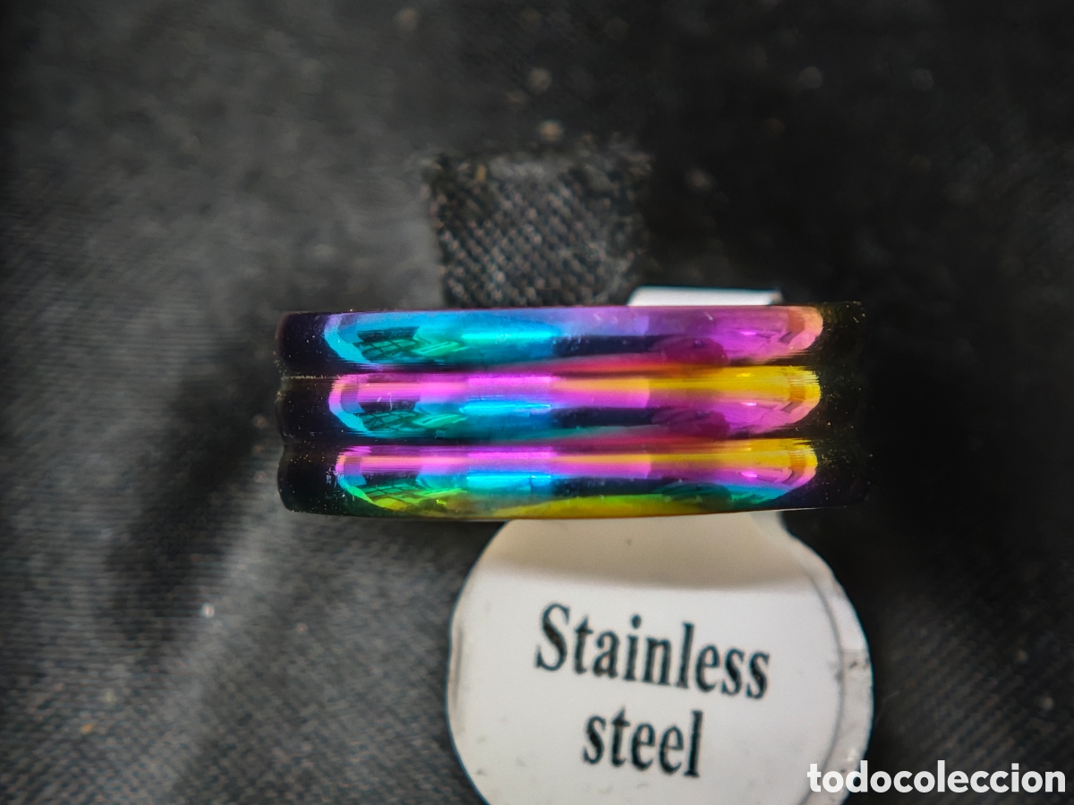Joyeria: Anillo de acero y color nuevo - Foto 3