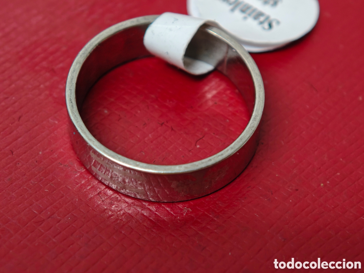 Joyeria: Bonito anillo de acero y grabados - Foto 3
