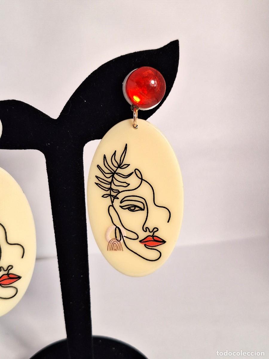 Joyeria: Pendientes de dise&ntilde;o en resina con cierre de plata de ley - Foto 5