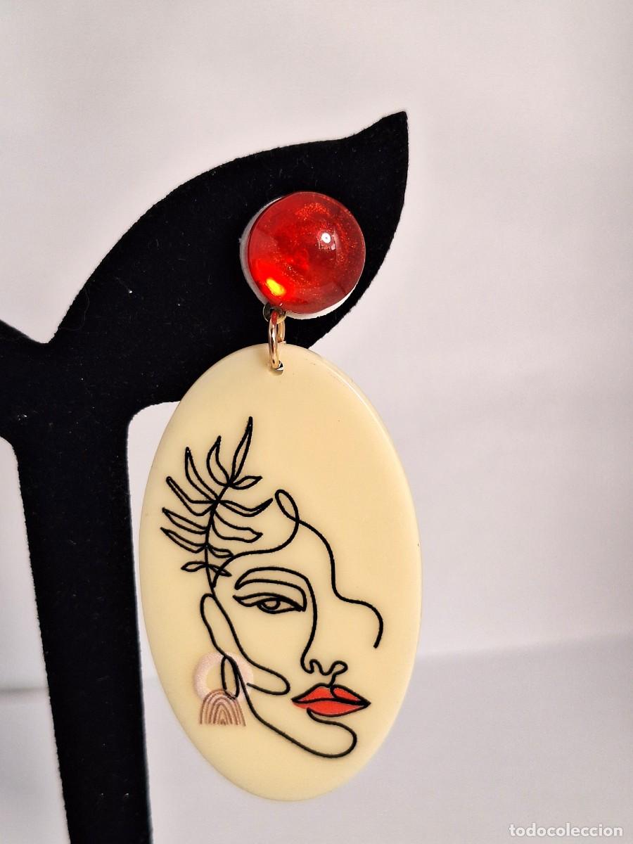 Joyeria: Pendientes de dise&ntilde;o en resina con cierre de plata de ley - Foto 6
