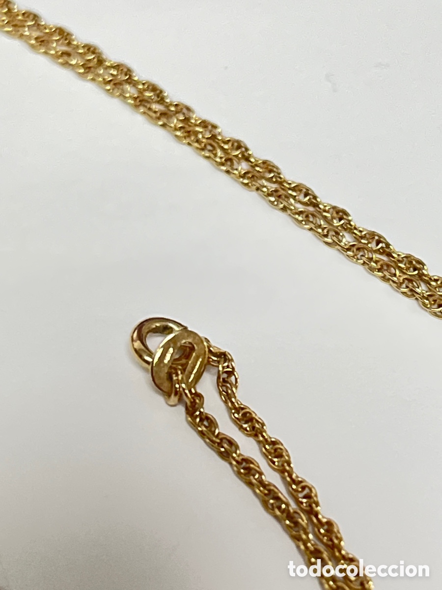Joyeria: Collar d empata chapada de oro y centro de cristal mirando /CC283 - Foto 4