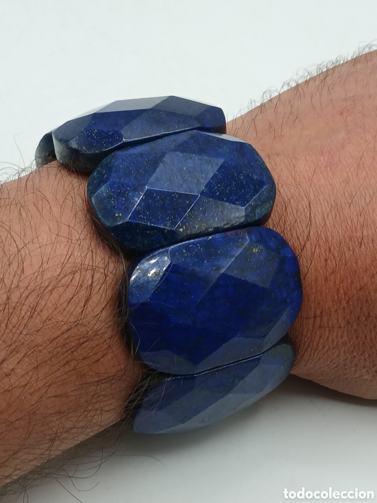 Joyeria: Pulsera brazalete el&aacute;stica l&aacute;piz lazuli - Foto 6