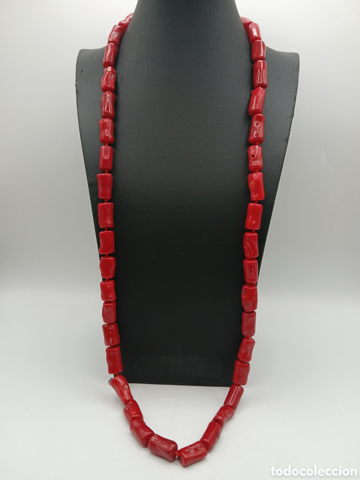 Joyeria: Collar coral rojo. Sin cierre - Foto 2
