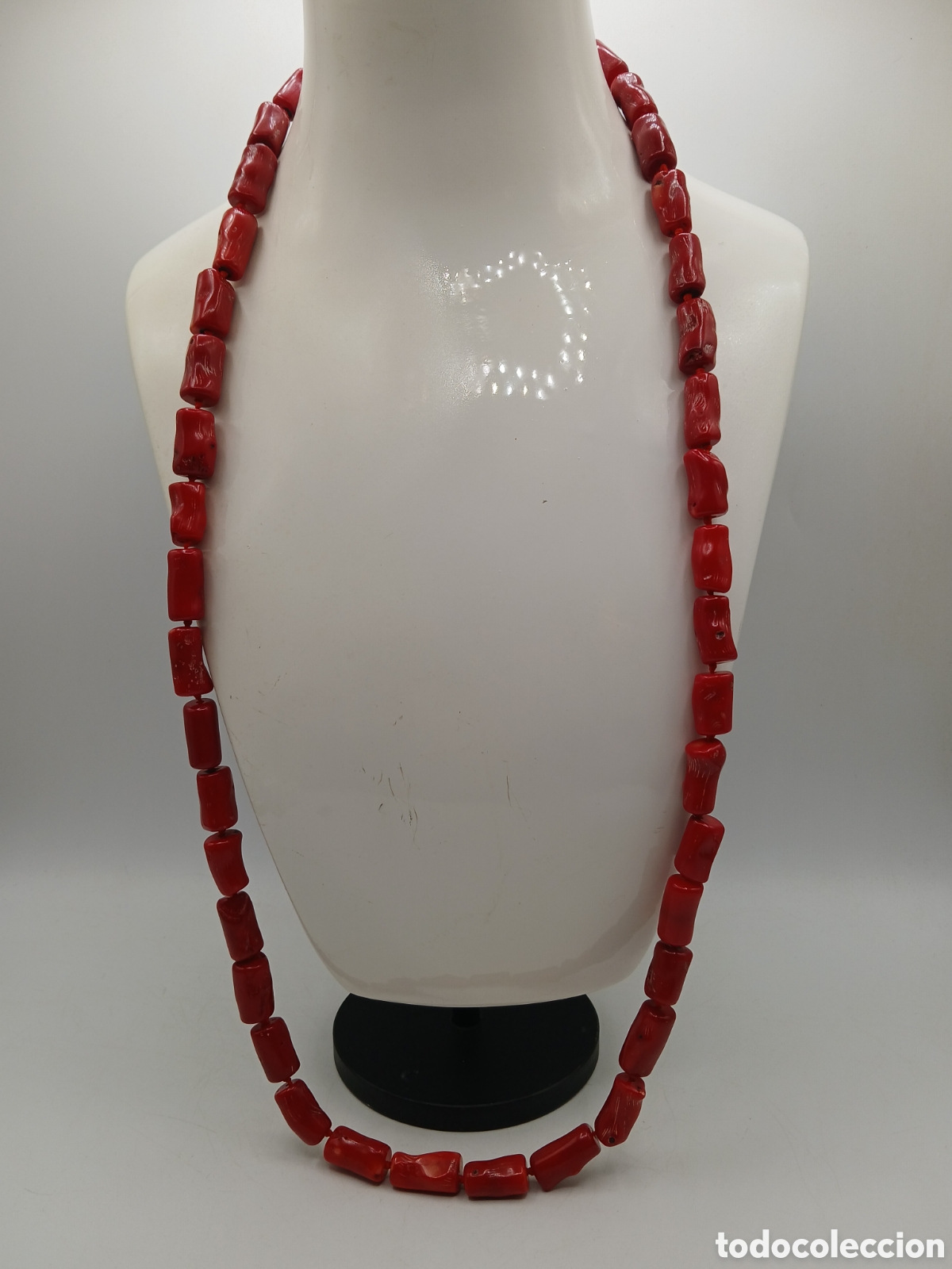 Joyeria: Collar coral rojo. Sin cierre - Foto 3
