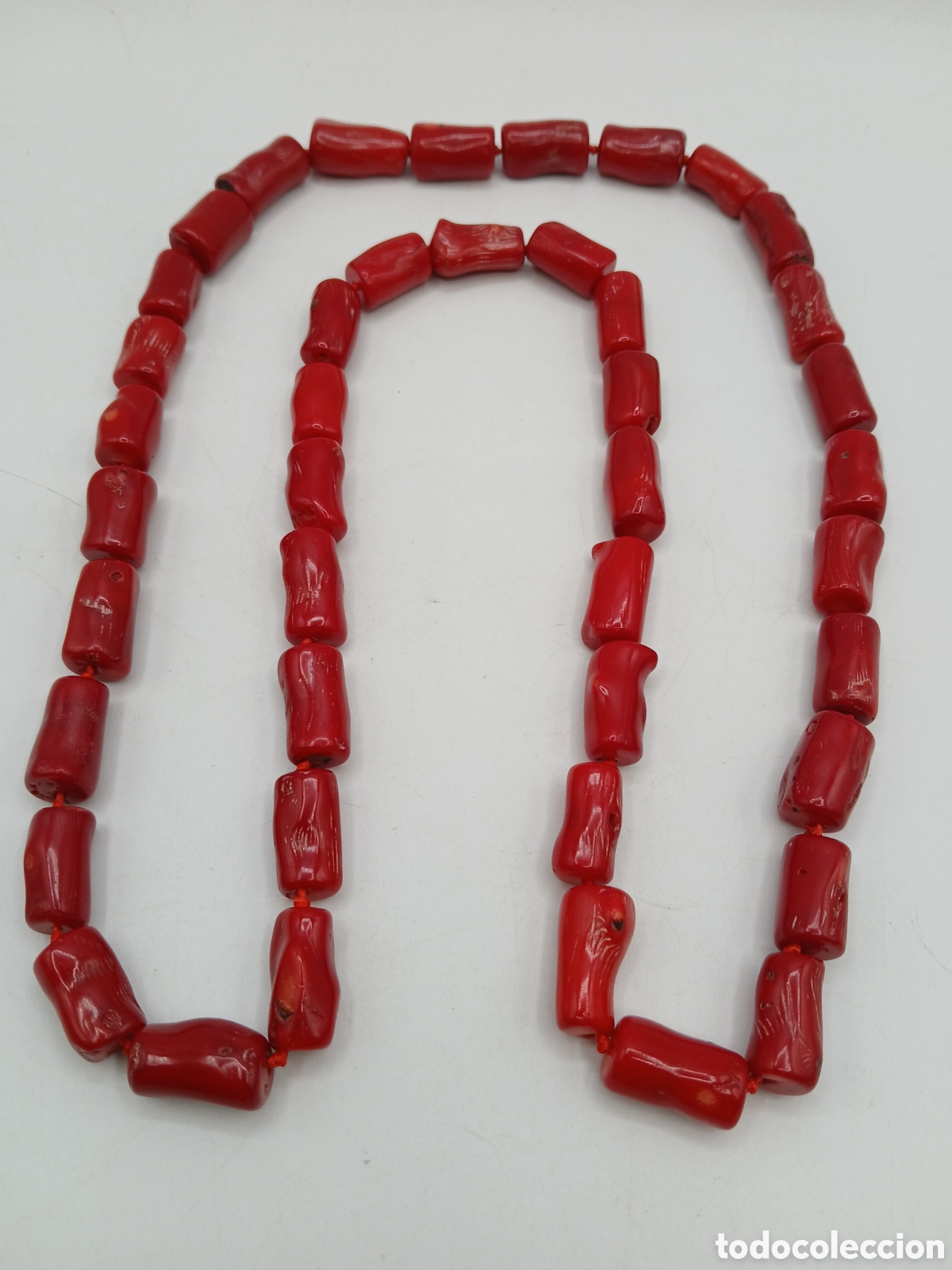 Joyeria: Collar coral rojo. Sin cierre - Foto 4