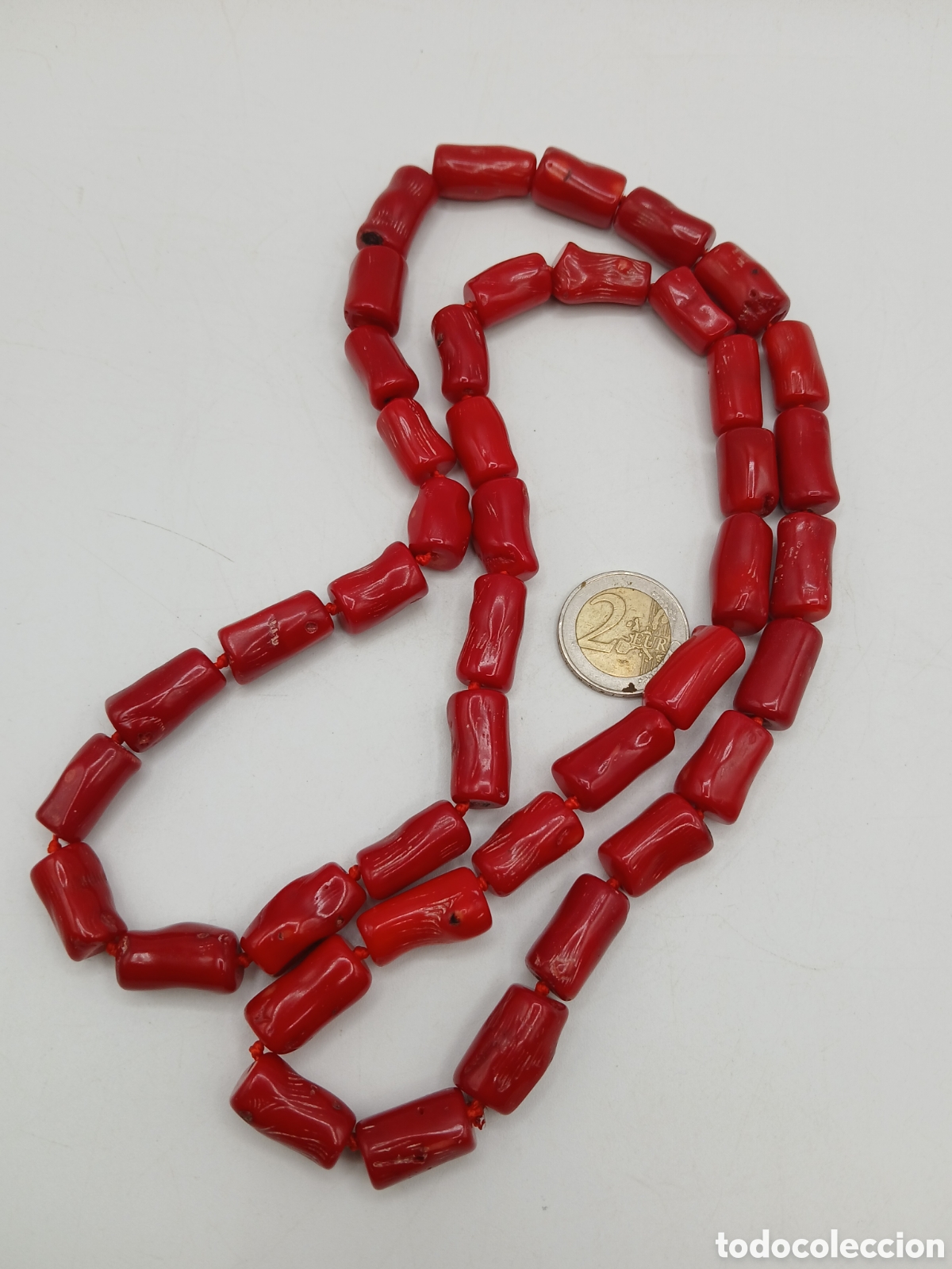 Joyeria: Collar coral rojo. Sin cierre - Foto 5