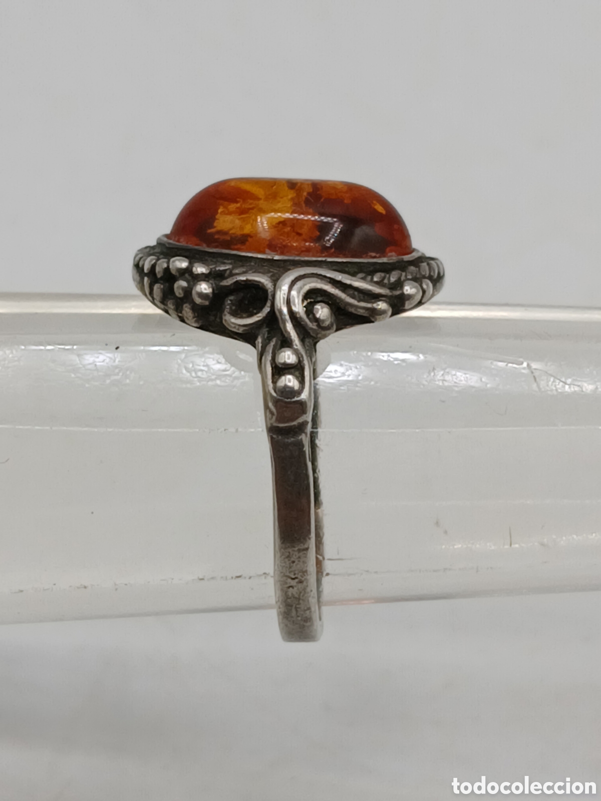 Joyeria: Antiguo anillo plata 925mls y &aacute;mbar b&aacute;ltico - Foto 3