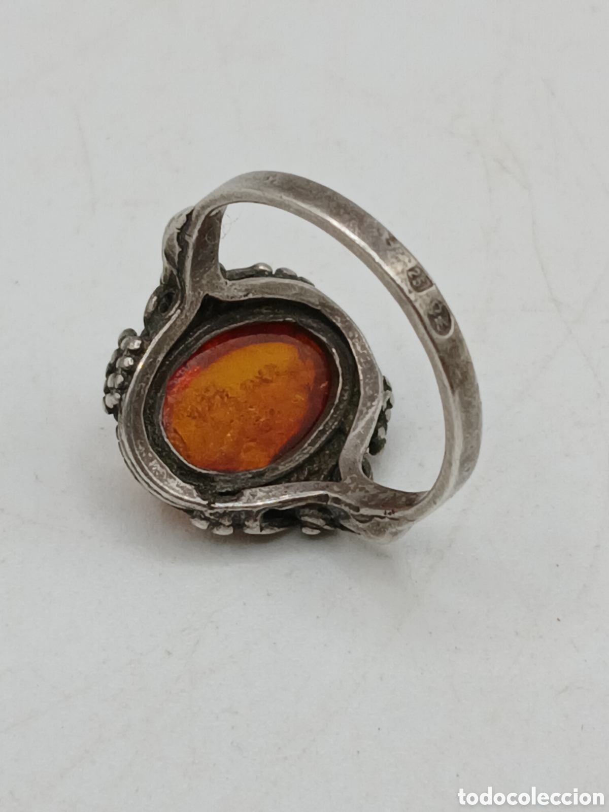 Joyeria: Antiguo anillo plata 925mls y &aacute;mbar b&aacute;ltico - Foto 5