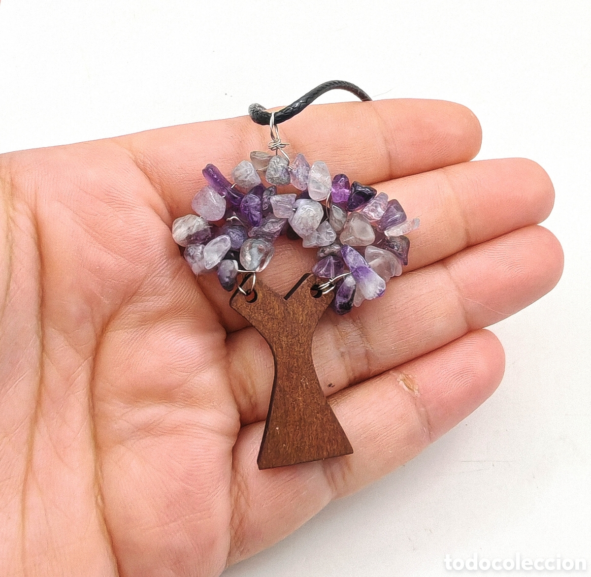 Joyeria: Collar &rdquo;&Aacute;rbol de la Vida&rdquo; de Madera y Amatistas - Foto 2