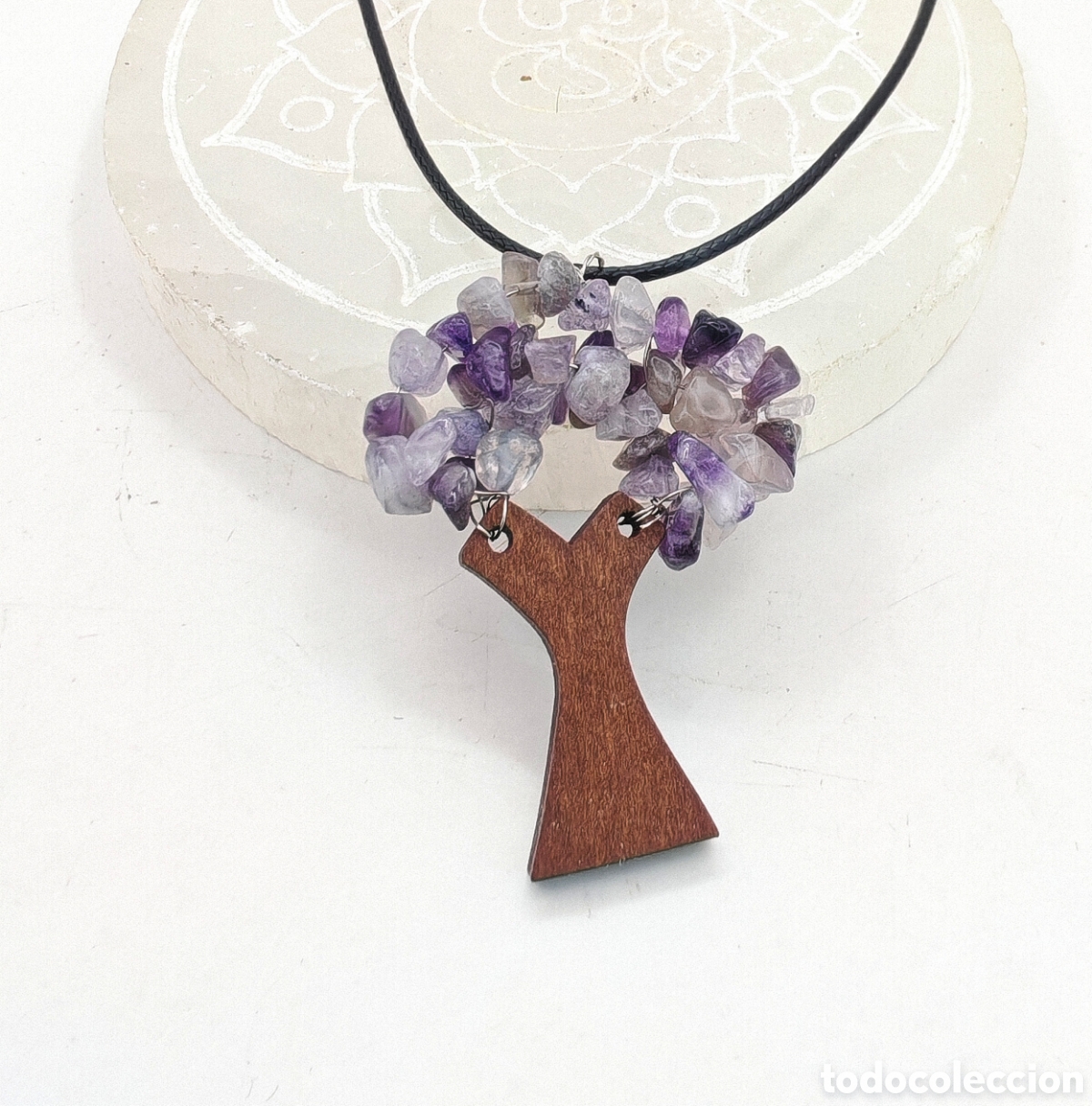 Joyeria: Collar &rdquo;&Aacute;rbol de la Vida&rdquo; de Madera y Amatistas - Foto 1