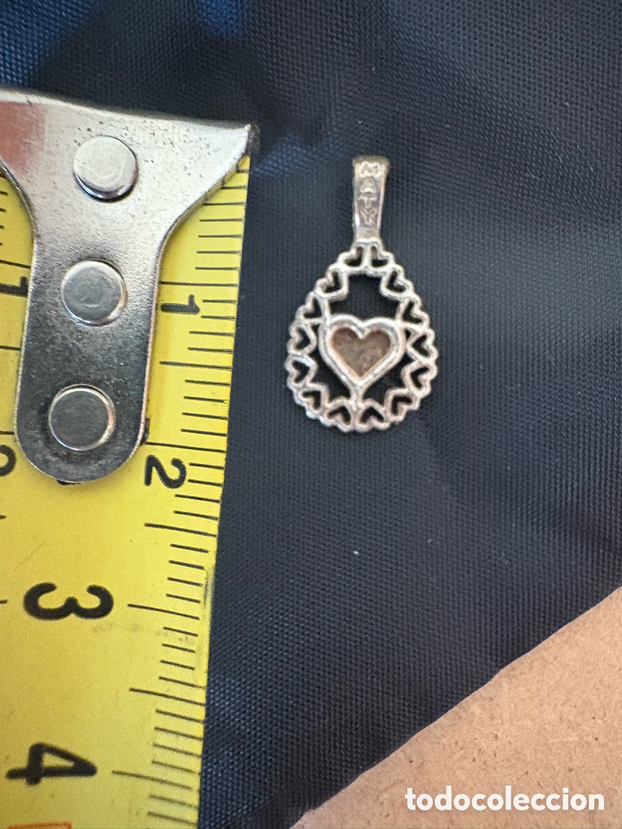 Joyeria: Colgante corazones de plata y centro coraz&oacute;n de oro (A5) - Foto 2