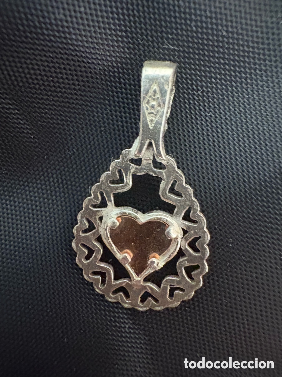 Joyeria: Colgante corazones de plata y centro coraz&oacute;n de oro (A5) - Foto 3