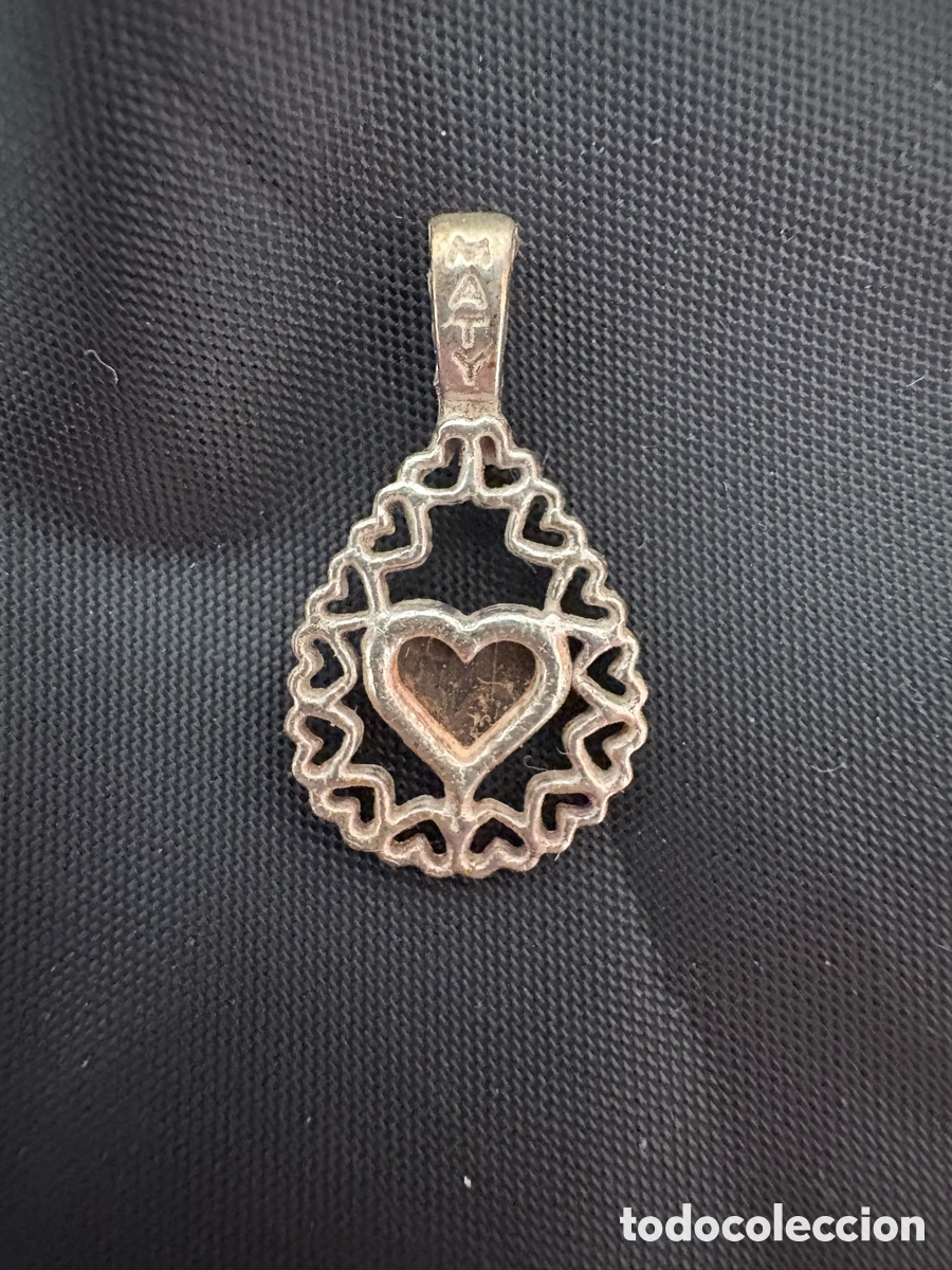 Joyeria: Colgante corazones de plata y centro coraz&oacute;n de oro (A5) - Foto 1