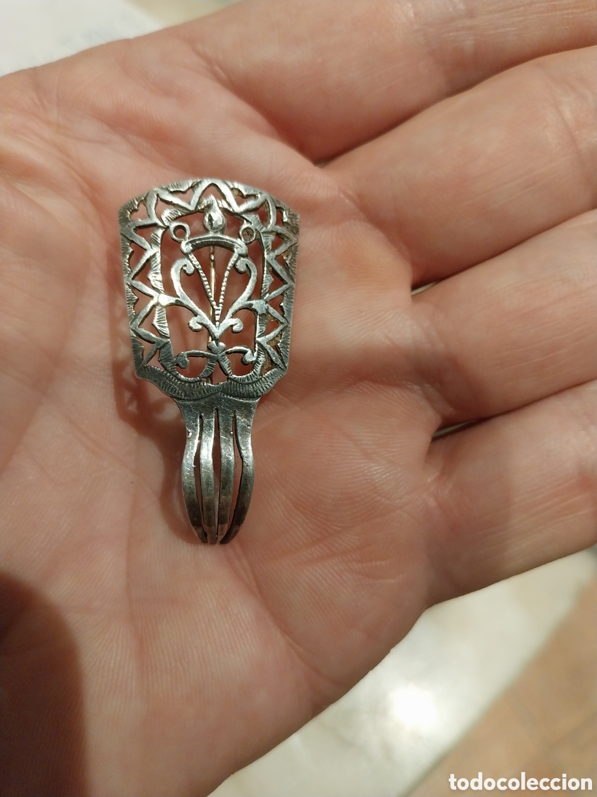 Joyeria: Broche d plata. Peineta. - Foto 1
