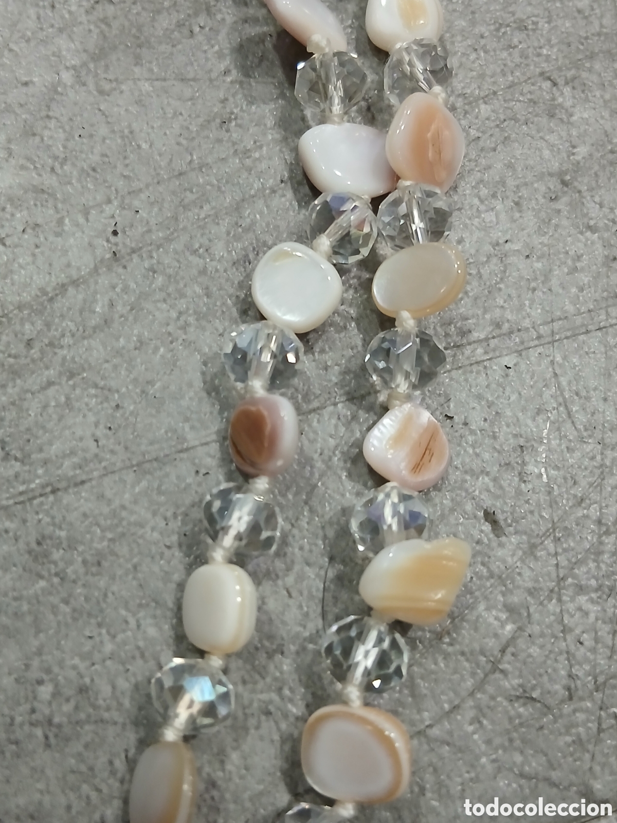 Joyeria: Collar nacar y cristal. (L126) - Foto 3