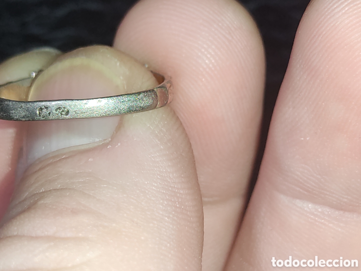 Joyeria: Anillo modernista de plata contrastada. - Foto 4