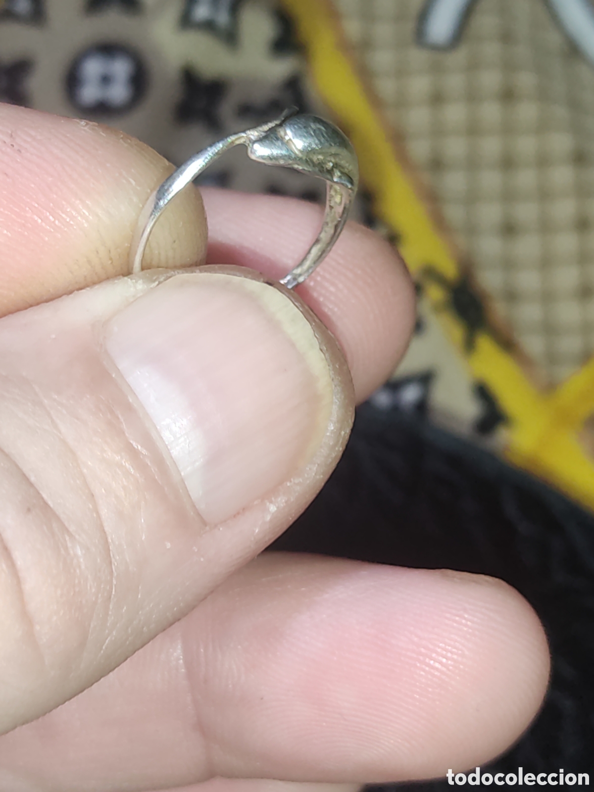 Joyeria: Anillo delf&iacute;n de plata.Vintage. - Foto 6