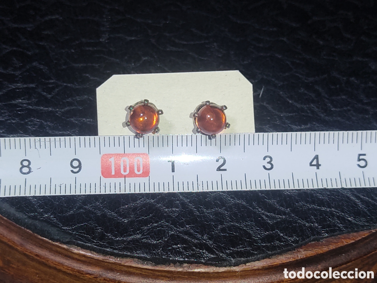 Joyeria: Pendientes de &aacute;mbar y plata 925.Vintage. - Foto 3