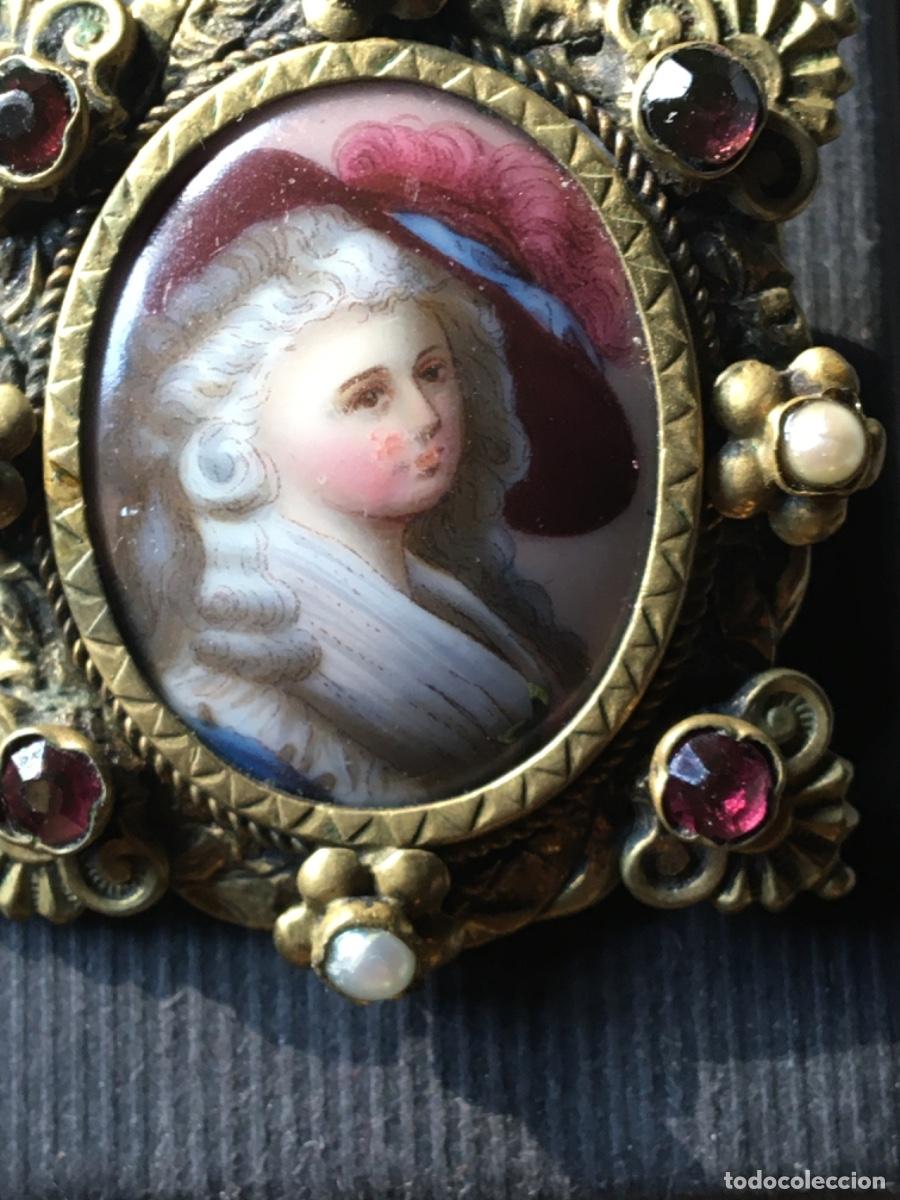 Joyeria: Broche esmalte porcelana xix - Foto 1