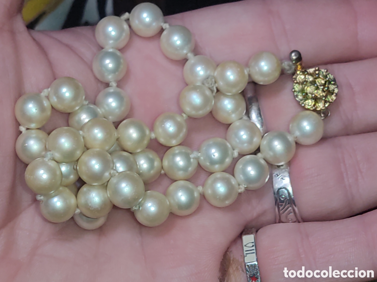 Joyeria: Collar de hermosas perlas cultivadas.Vintage. - Foto 4