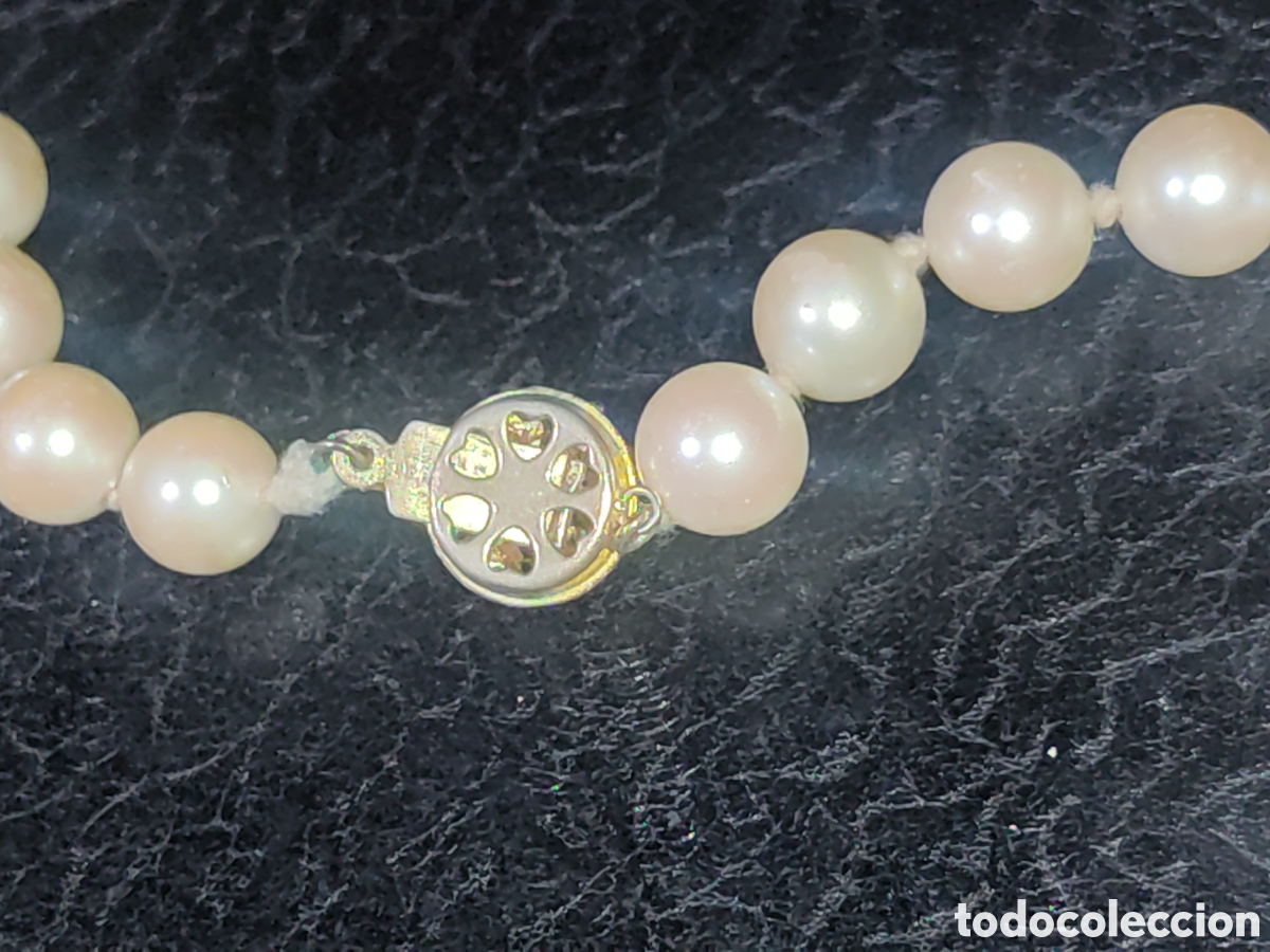 Joyeria: Collar de hermosas perlas cultivadas.Vintage. - Foto 7