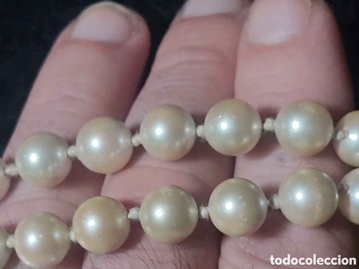Joyeria: Collar de hermosas perlas cultivadas.Vintage. - Foto 9