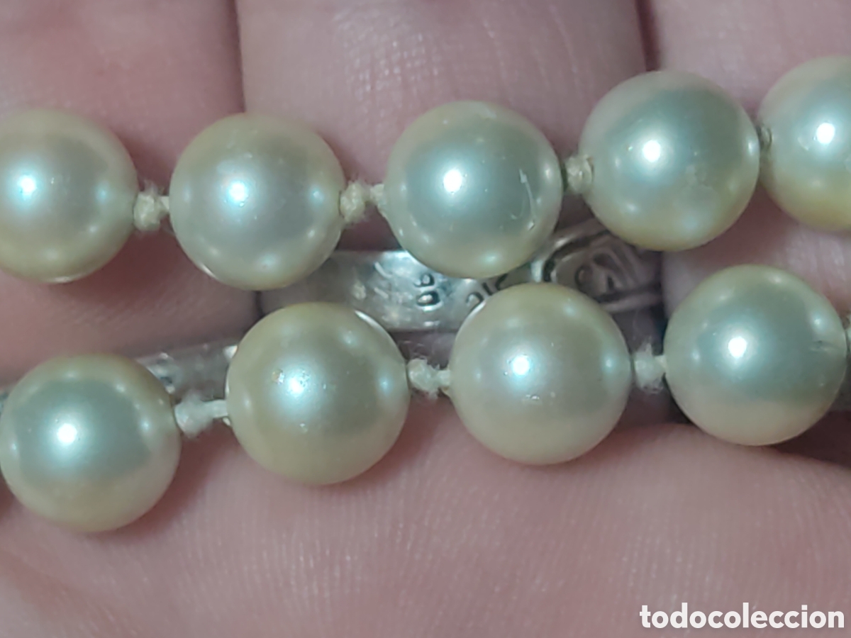 Joyeria: Collar de hermosas perlas cultivadas.Vintage. - Foto 10