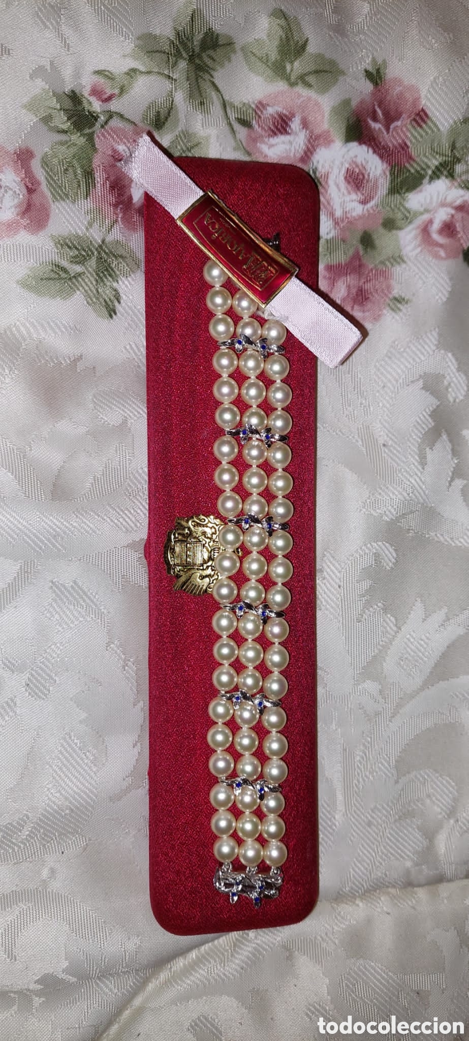 Joaillerie: Brazalete perlas Majorica Heusch. Vintage. Sin estrenar