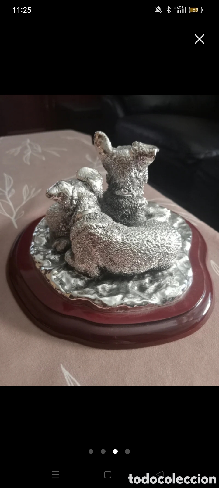 Joyeria: Figura plateada de perros - Foto 3