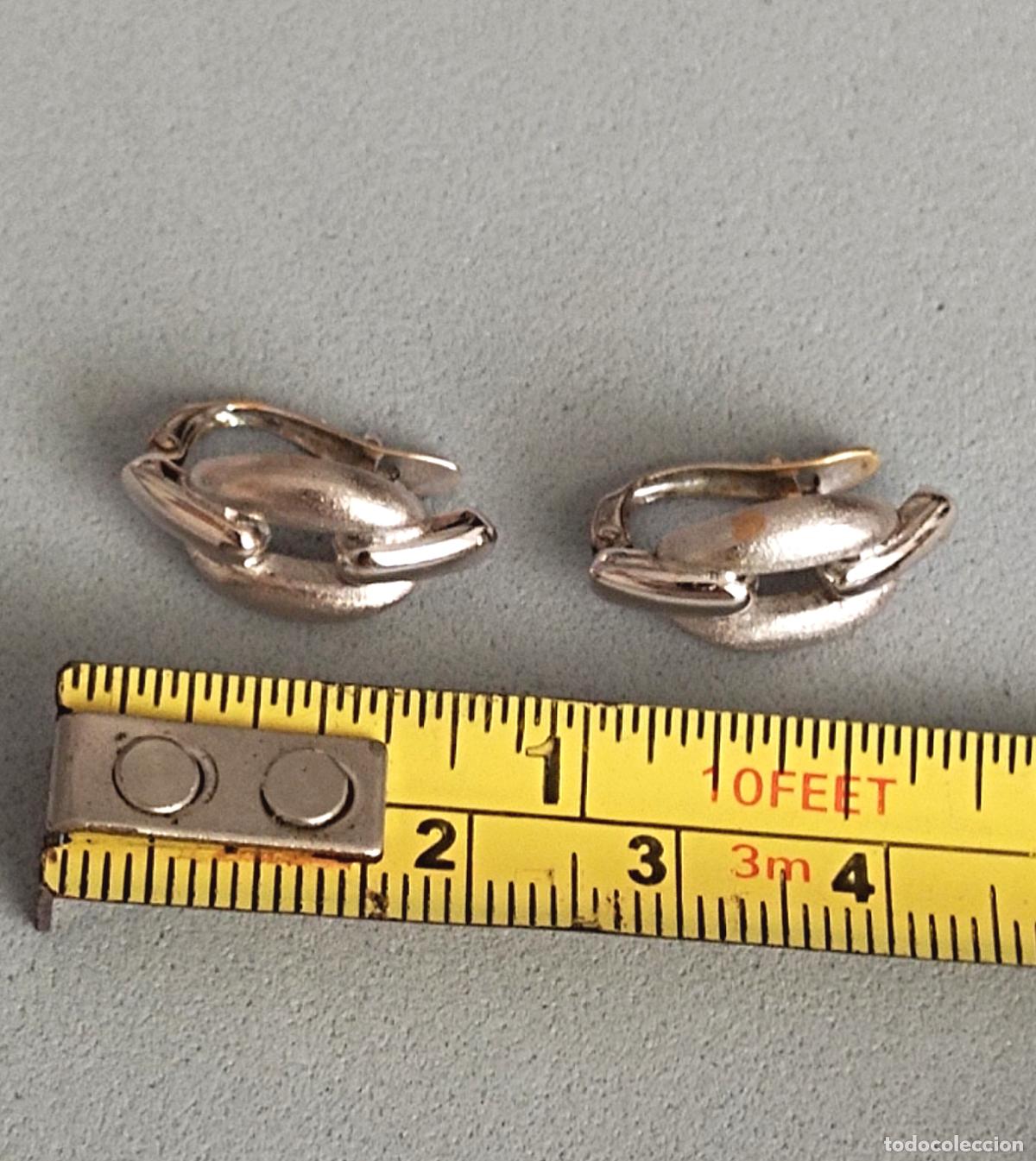 Joyeria: Pendientes de plata contrastada, forma de eslabones, cierre de pala. - Foto 4