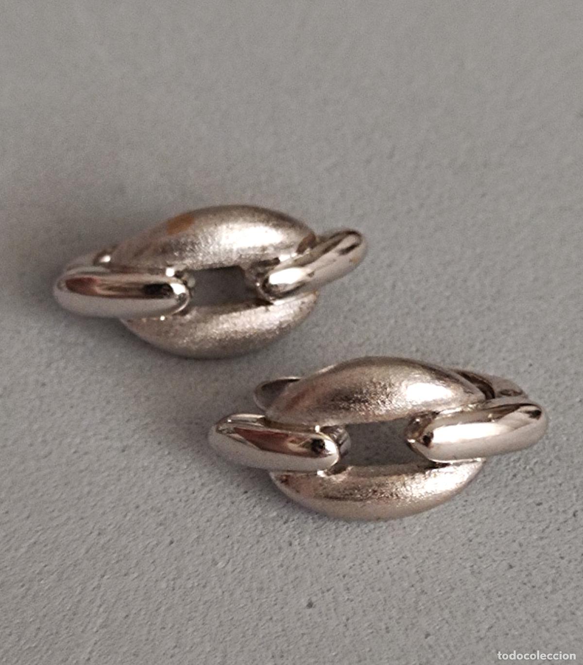 Joyeria: Pendientes de plata contrastada, forma de eslabones, cierre de pala. - Foto 6