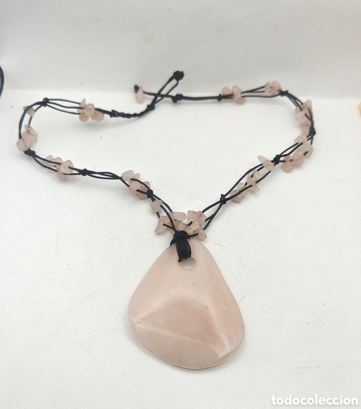 Joyeria: Collar Estilo Hippie de Cuarzo Rosa Natural - Foto 3