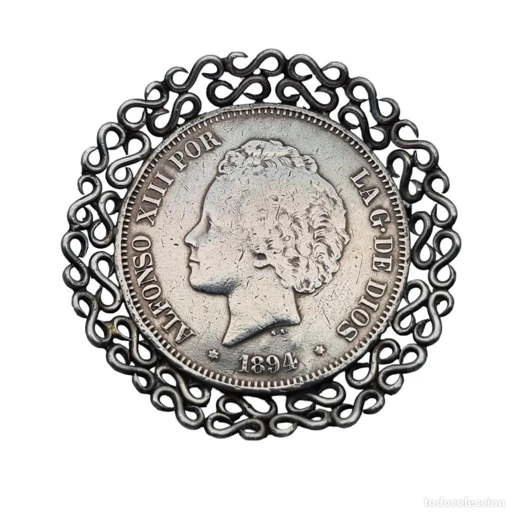 Joyeria: Joyas con monedas de plata, broche de plata, broche con monedas de plata. - Foto 2