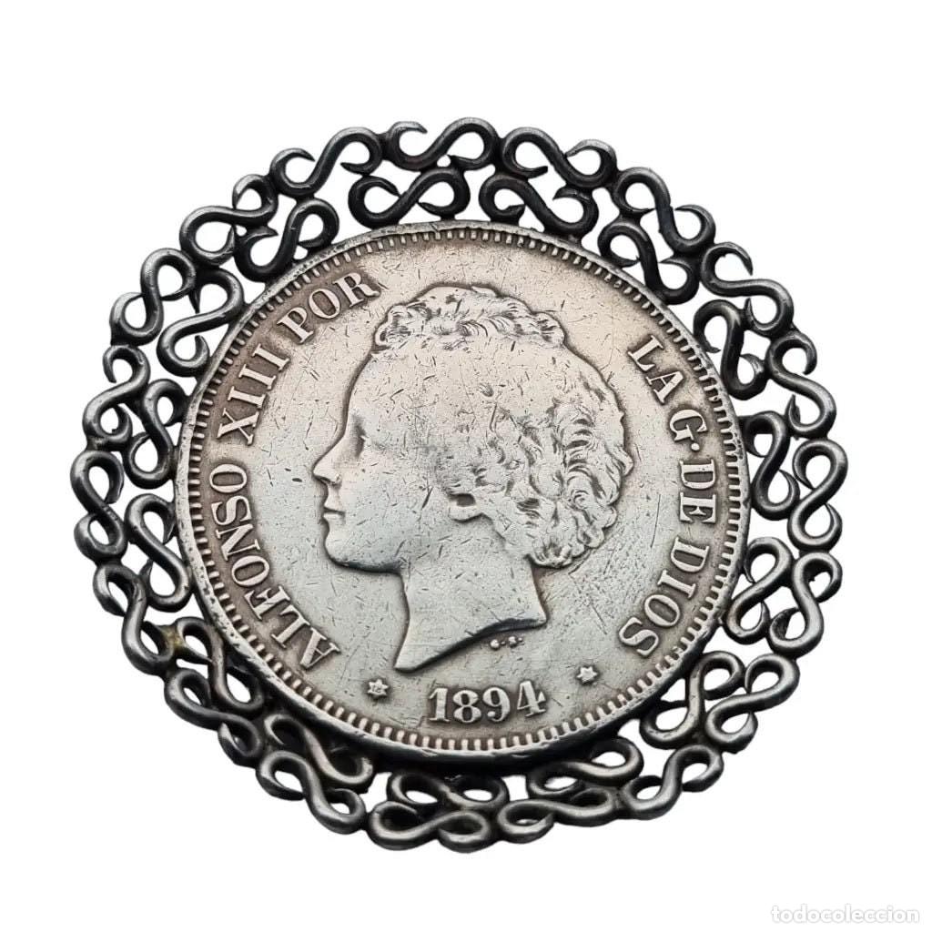 Joyeria: Joyas con monedas de plata, broche de plata, broche con monedas de plata. - Foto 7