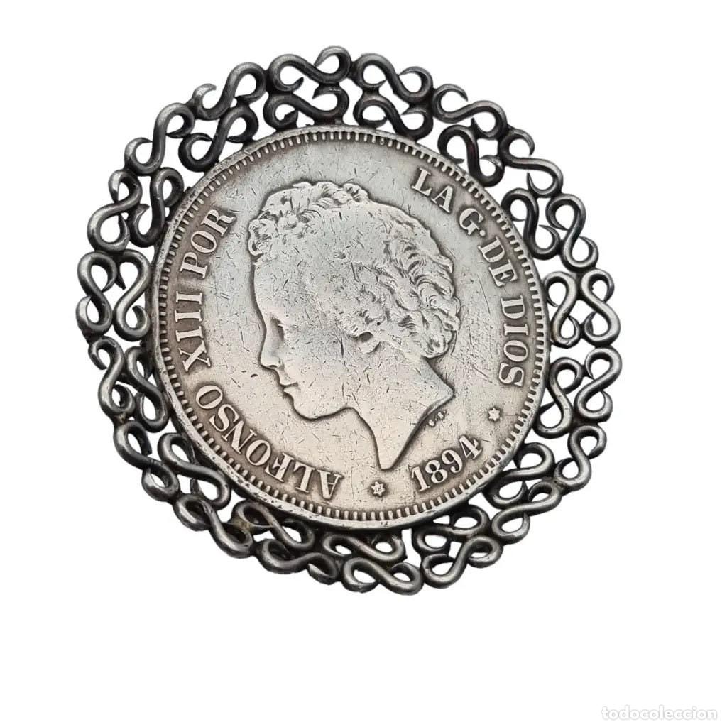 Joyeria: Joyas con monedas de plata, broche de plata, broche con monedas de plata. - Foto 8