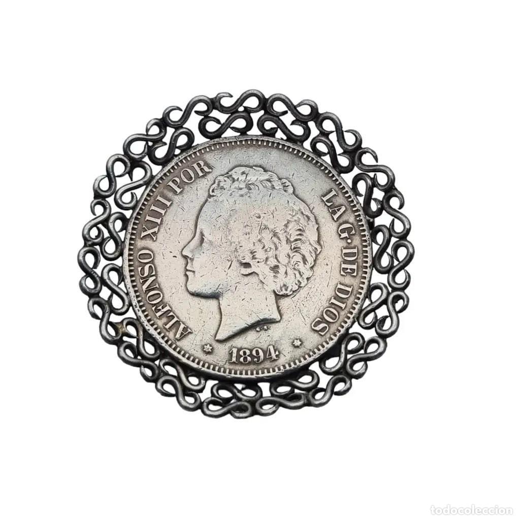 Joyeria: Joyas con monedas de plata, broche de plata, broche con monedas de plata. - Foto 10