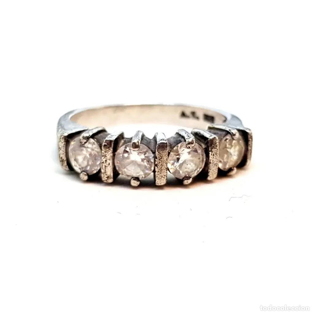 Joyeria: Anillo de plata de circ&oacute;n, anillo de promesa, anillo de compromiso. - Foto 4