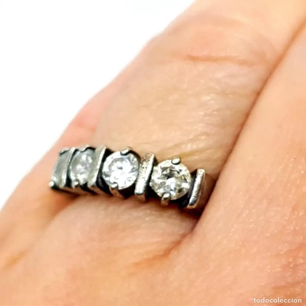 Joyeria: Anillo de plata de circ&oacute;n, anillo de promesa, anillo de compromiso. - Foto 6