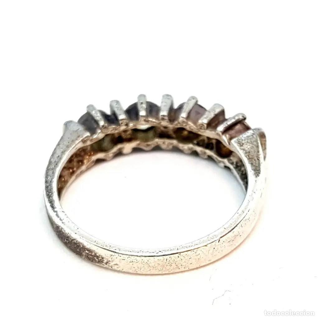 Joyeria: Anillo de plata de circ&oacute;n, anillo de promesa, anillo de compromiso. - Foto 7