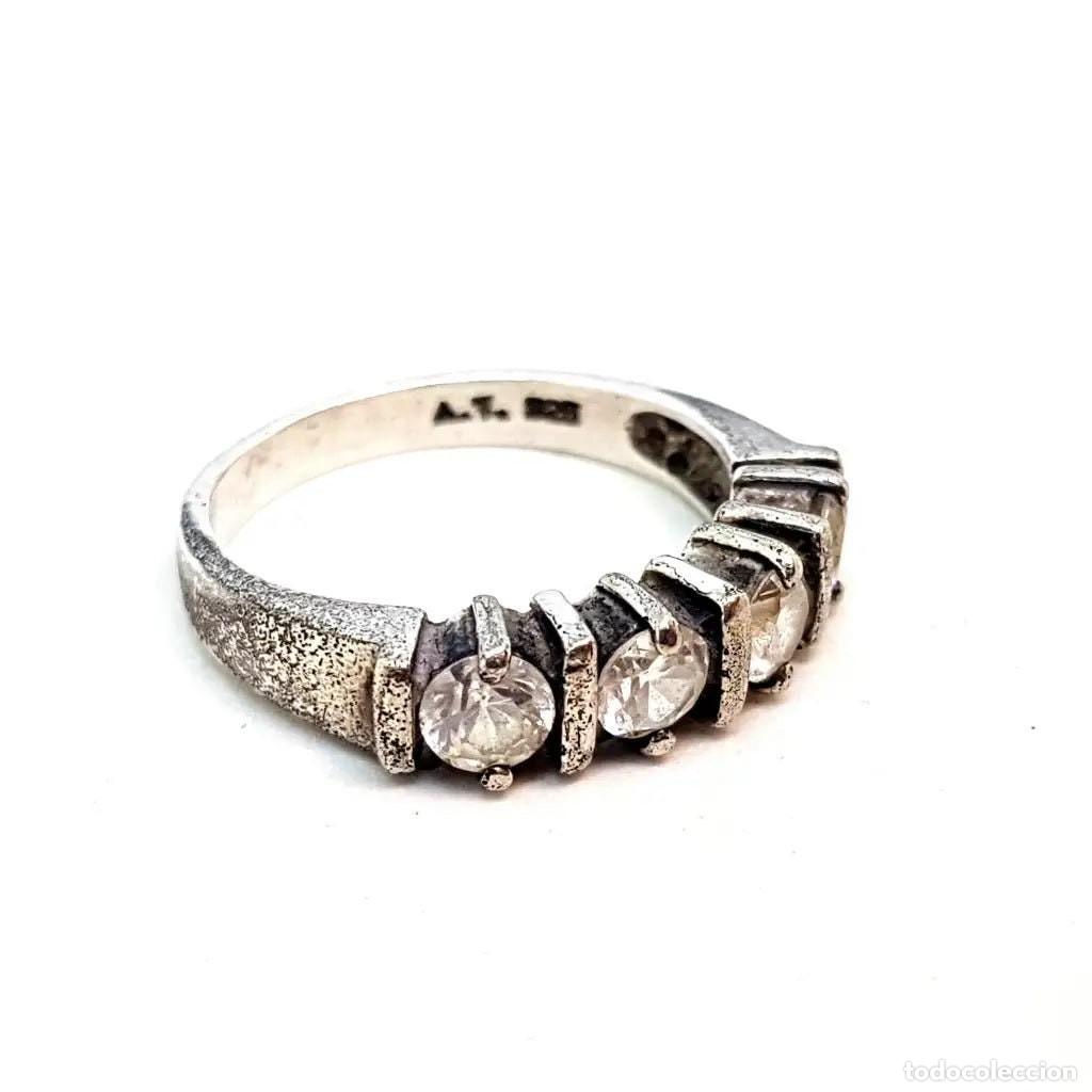 Joyeria: Anillo de plata de circ&oacute;n, anillo de promesa, anillo de compromiso. - Foto 9