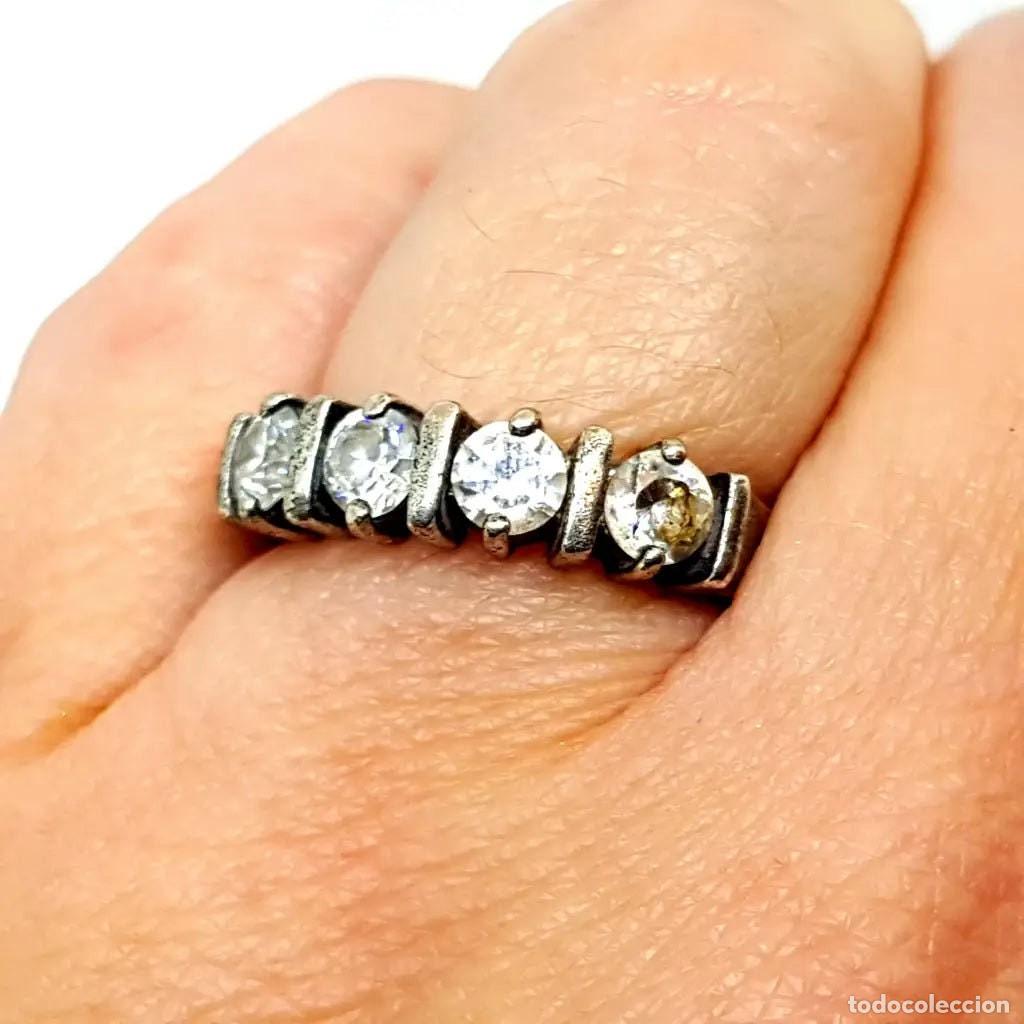 Joyeria: Anillo de plata de circ&oacute;n, anillo de promesa, anillo de compromiso. - Foto 1