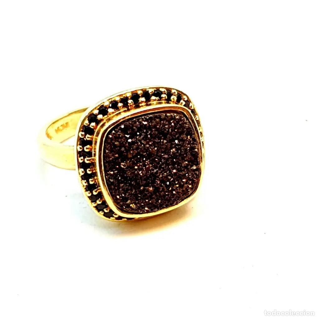 Joaillerie: Anillo vintage, anillo druzy bronce, y espinela negra, anillo plata y oro 14k.