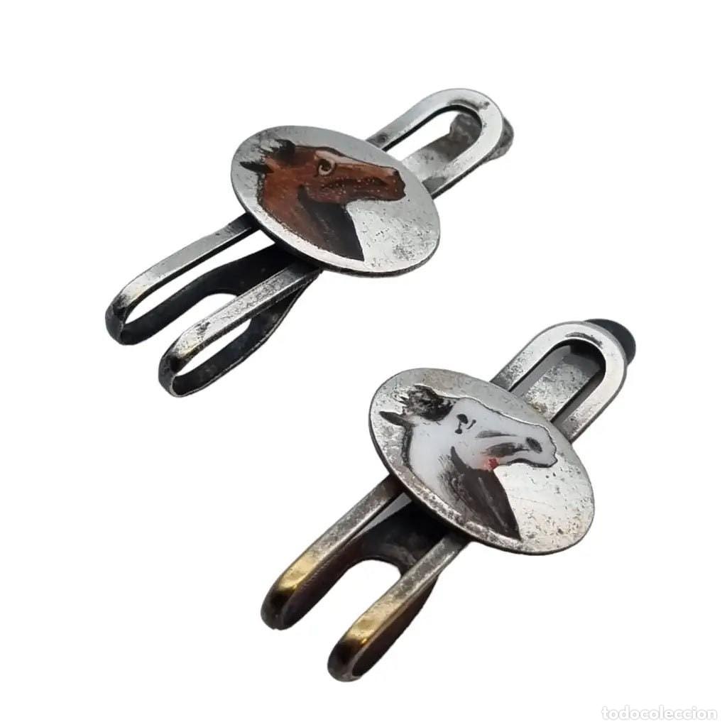 Joyeria: Conjunto de dos clips de corbata de caballo, joyer&iacute;a para hombres. - Foto 7