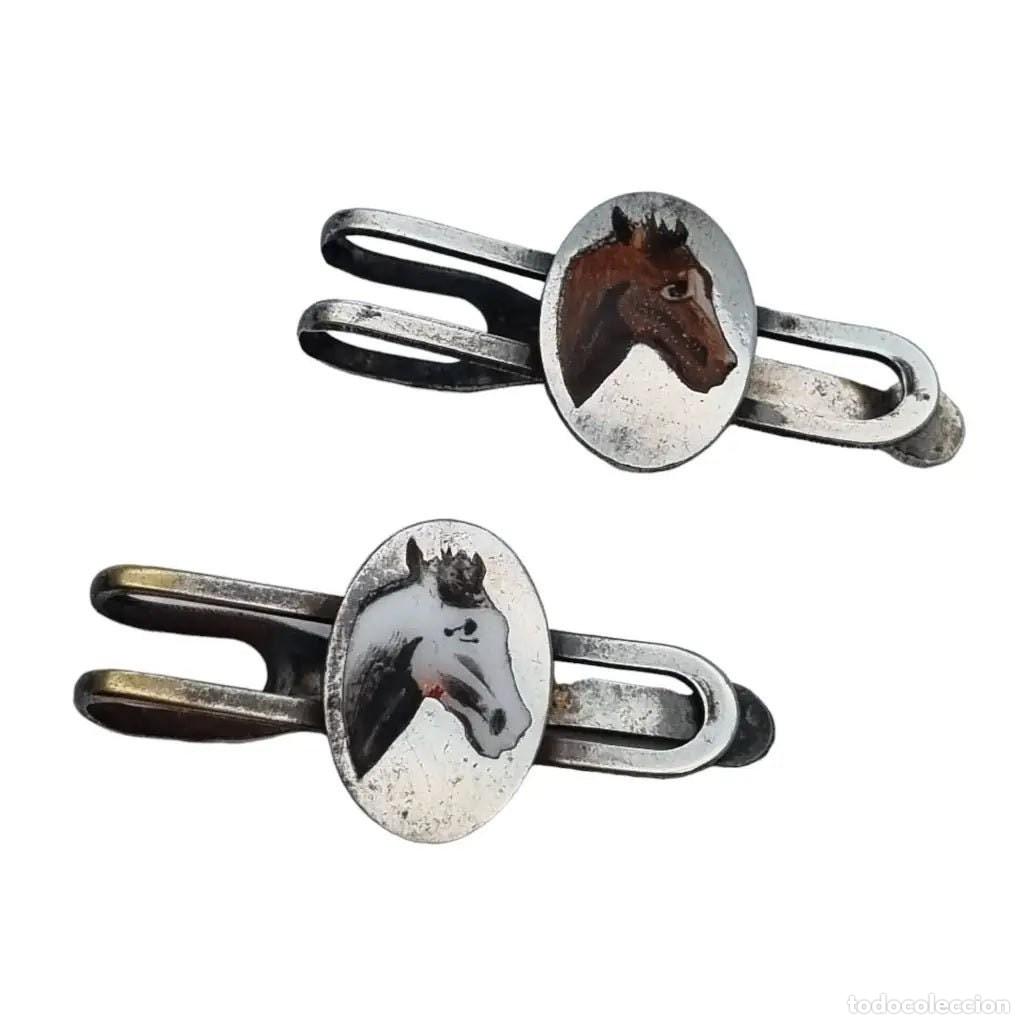 Joyeria: Conjunto de dos clips de corbata de caballo, joyer&iacute;a para hombres. - Foto 1